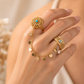Boho Turquoise Double Ring