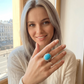 Oval Turquoise Statement Ring