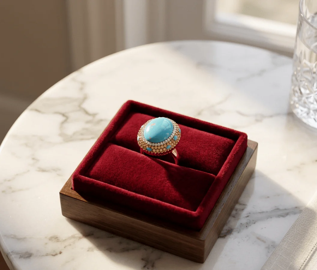 Oval Turquoise Statement Ring