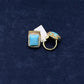 Rectangular Crystal Statement Ring