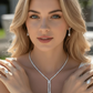 Elegant Teardrop Crystal Jewelry Set