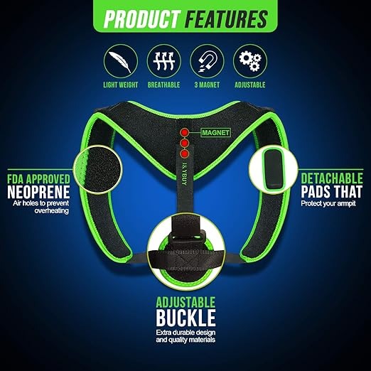 Magnetic Posture Corrector – Back Support Brace for Neck Hump and Pain Relief