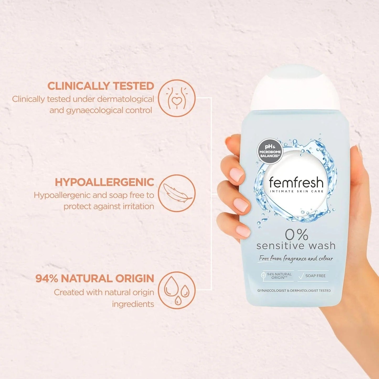 Femfresh 0% Sensitive Intimate Wash – Fragrance &amp; Colour Free