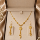 Gold Heart Pendant Jewelry Set