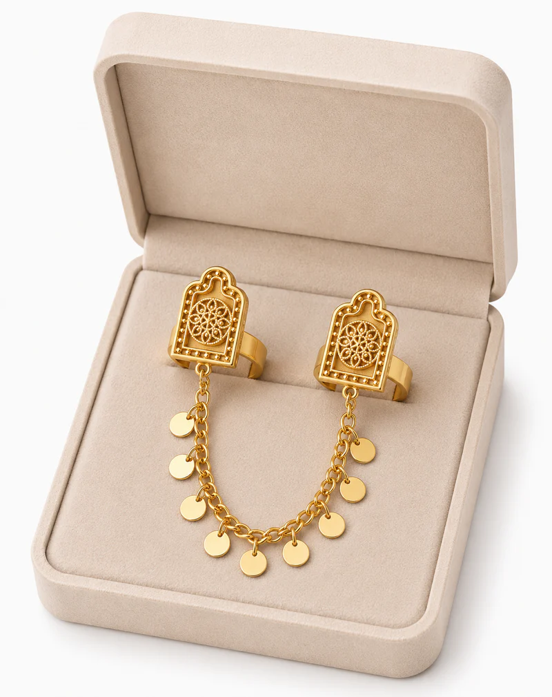 Double Finger Chain Ring