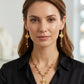 Gold Tone Necklace &amp; Earrings Set