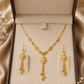 Gold Heart Pendant Jewelry Set