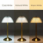 Modern Gold Table Lamp with Pleated Shade
