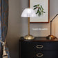 Modern Gold Table Lamp with Pleated Shade