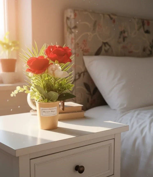Red Rose Flower Pot